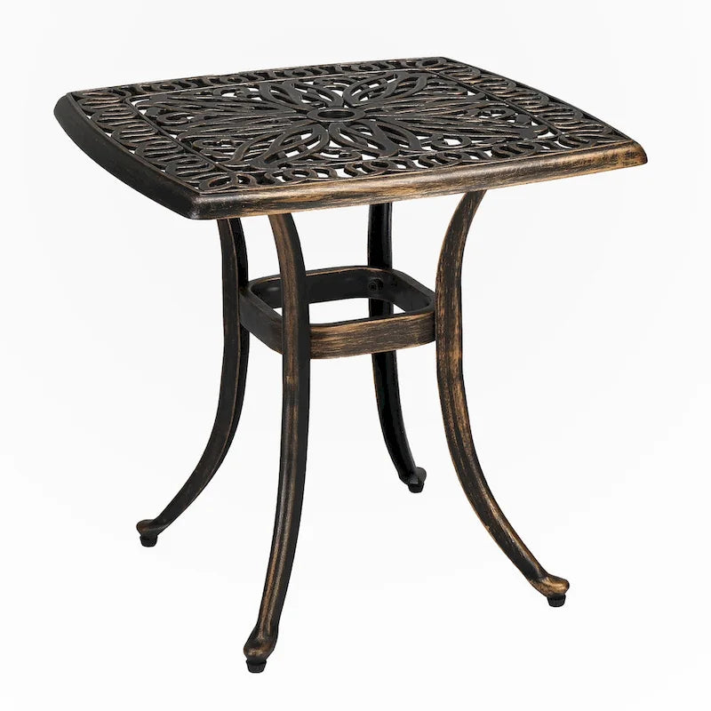 Table Square Garden en aluminium moulé