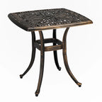 Table Square Garden en aluminium moulé