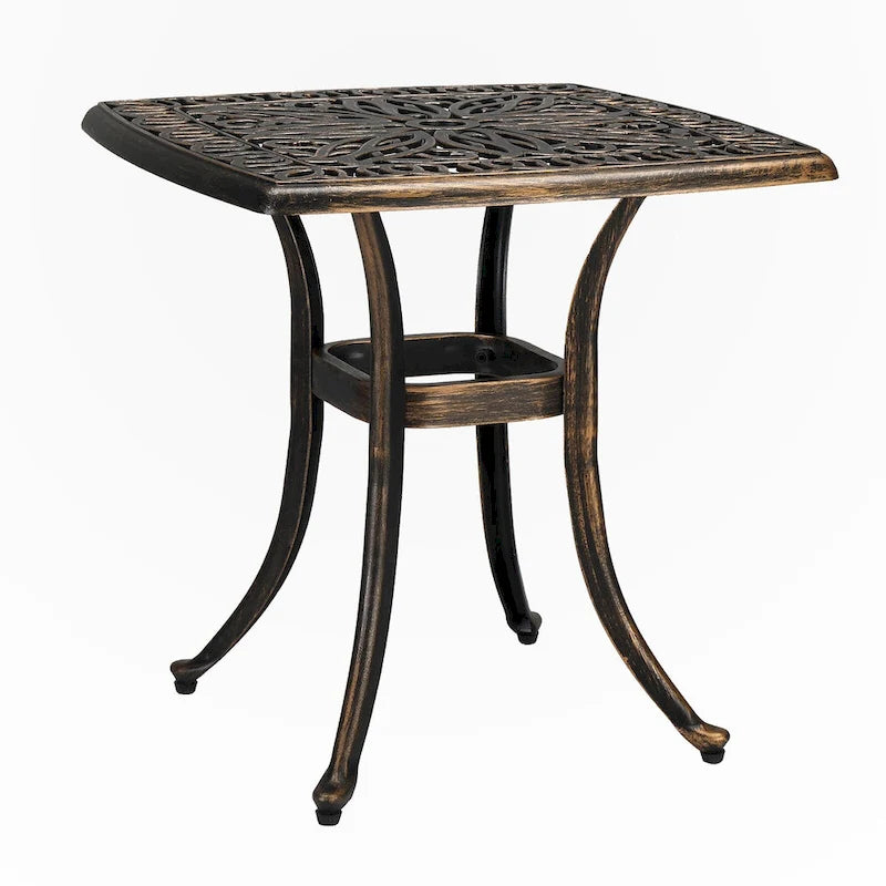 Table Square Garden en aluminium moulé