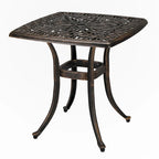 Table Square Garden en aluminium moulé