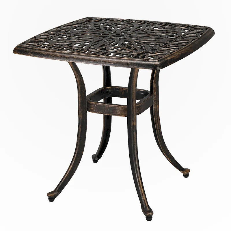 Table Square Garden en aluminium moulé