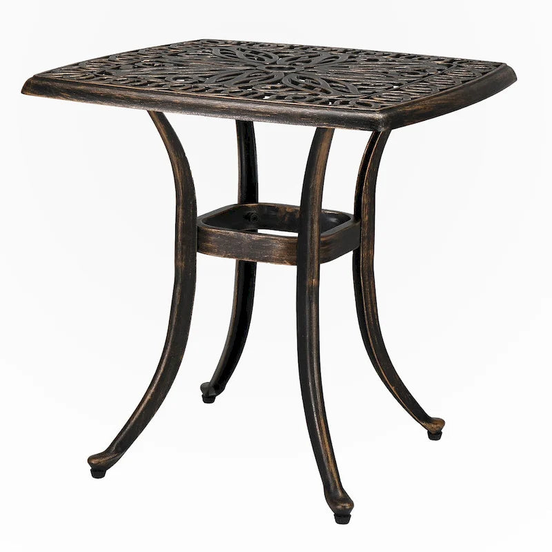 Table Square Garden en aluminium moulé