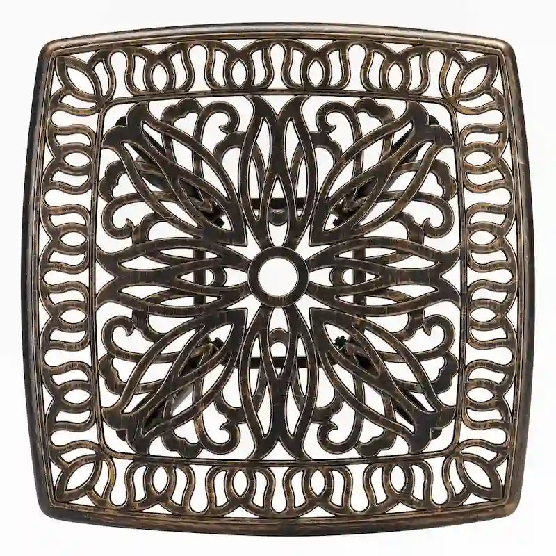 Table Square Garden en aluminium moulé