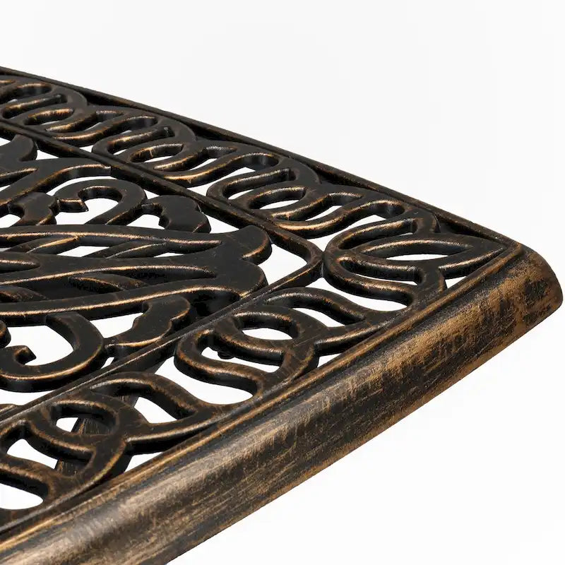 Table Square Garden en aluminium moulé