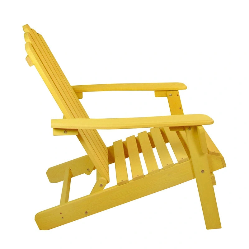 Chaise Adirondack pliante classique en bois jaune 36