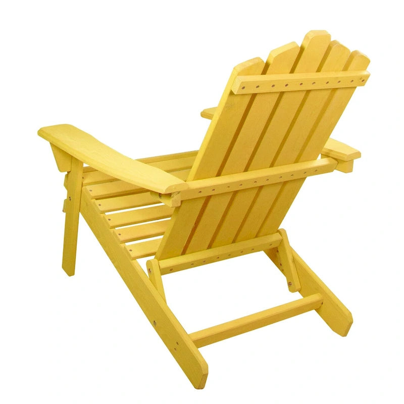 Chaise Adirondack pliante classique en bois jaune 36
