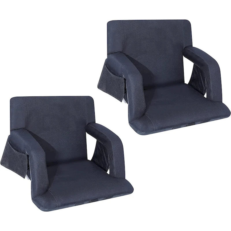 Sièges de stade, 5 positions inclinables, gradins avec accoudoirs rembourrés, poches latérales et coussin épais imperméable