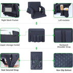 Sièges de stade, 5 positions inclinables, gradins avec accoudoirs rembourrés, poches latérales et coussin épais imperméable