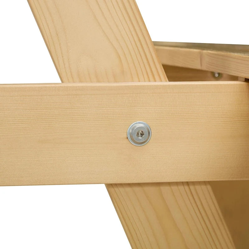 Table de pique-nique extérieure pour 6 personnes avec 3 bancs intégrés et trou pour parasol