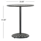 Table ronde d'extérieur en cuivre