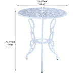 Ensemble de table et chaises de jardin en fonte d'aluminium antirouille