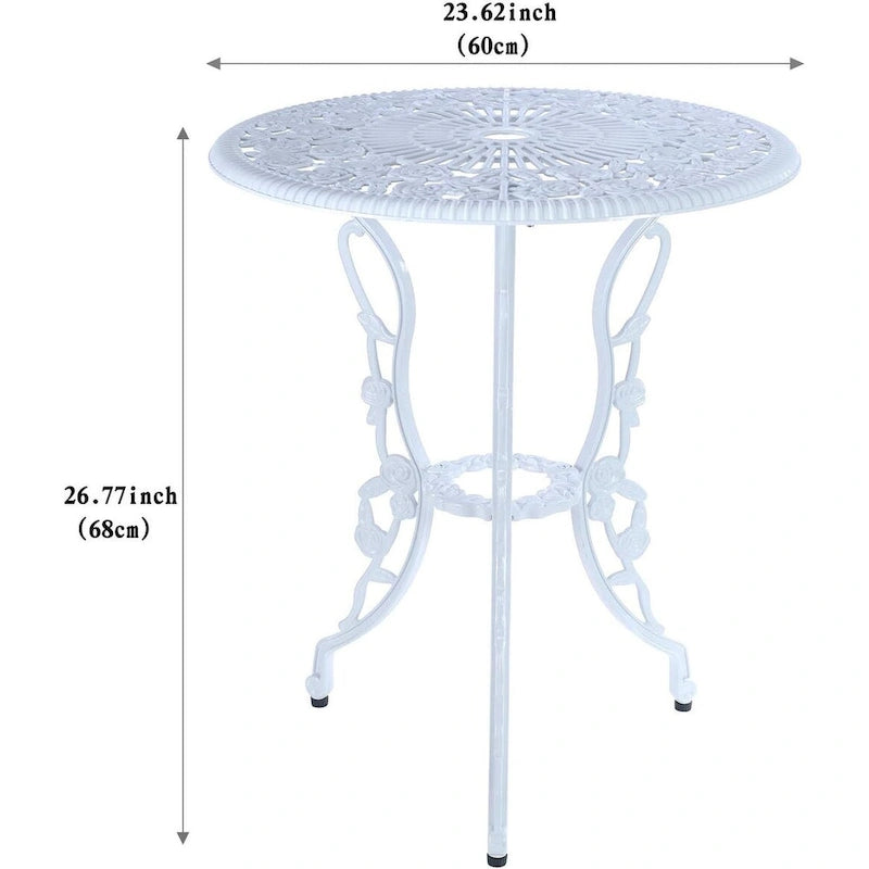 Ensemble de table et chaises de jardin en fonte d'aluminium antirouille