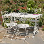 Ensemble de salle à manger en métal cinq pièces Solebury - 51,18 cm L x 33,07 cm l x 29,92 cm H