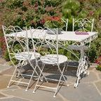 Ensemble de salle à manger en métal cinq pièces Solebury - 51,18 cm L x 33,07 cm l x 29,92 cm H
