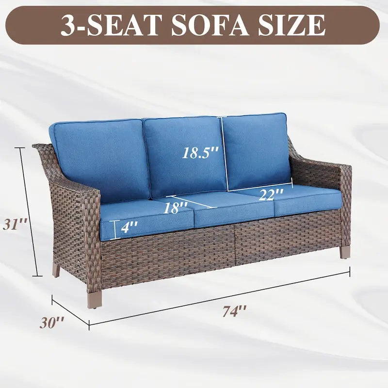 Ensemble de mobilier de jardin pour terrasse ou jardin - Marron