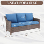 Ensemble de mobilier de jardin pour terrasse ou jardin - Marron