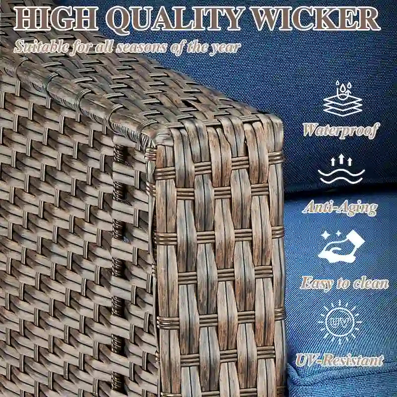 Ensemble de mobilier de jardin pour terrasse ou jardin - Marron