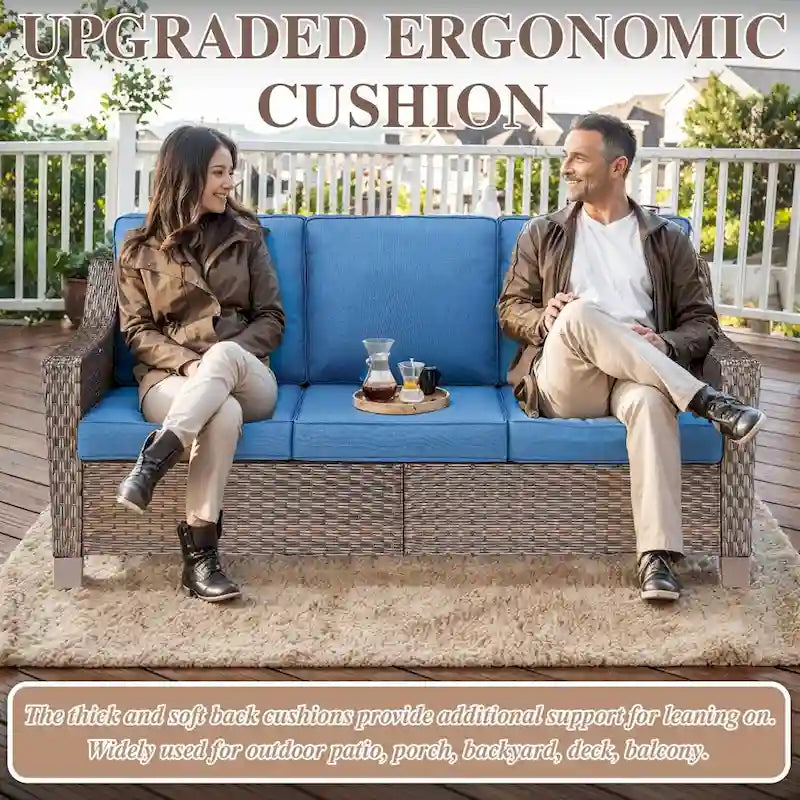 Ensemble de mobilier de jardin pour terrasse ou jardin - Marron