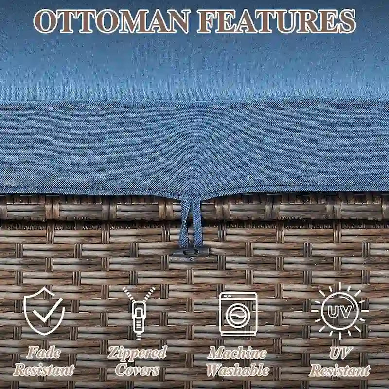 Ensemble de mobilier de jardin pour terrasse ou jardin - Marron