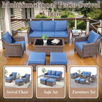 Ensemble de mobilier de jardin pour terrasse ou jardin - Marron