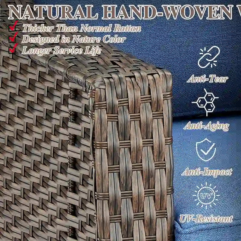 Ensemble de mobilier de jardin pour terrasse ou jardin - Marron