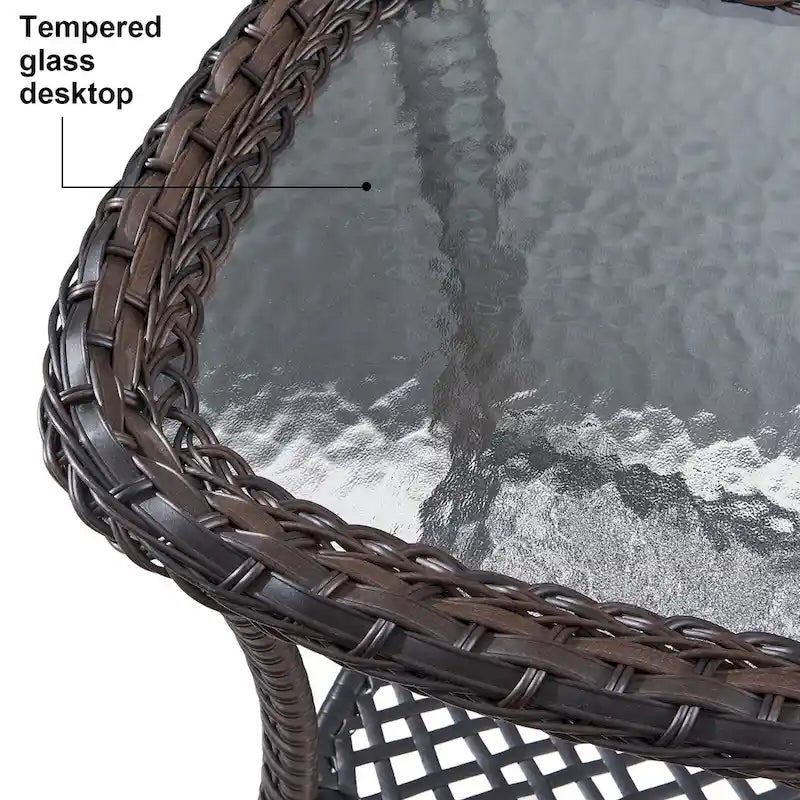 Ensemble de mobilier de jardin pour terrasse ou jardin - Marron