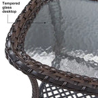 Ensemble de mobilier de jardin pour terrasse ou jardin - Marron