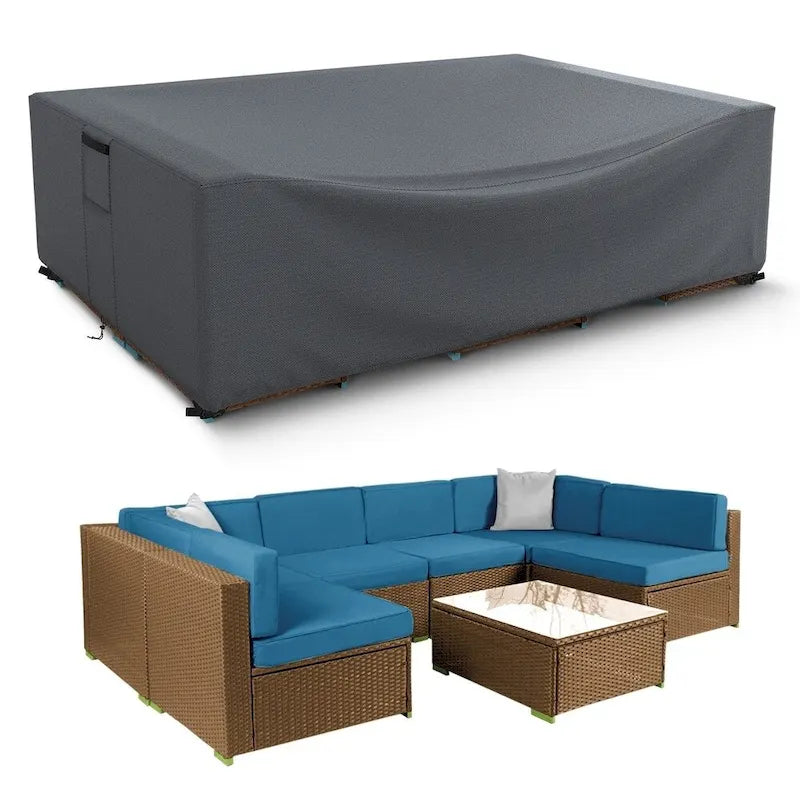 Waterproof Patio Furniture Cover Heavy-Duty Protection Multiple Sizes Windproof