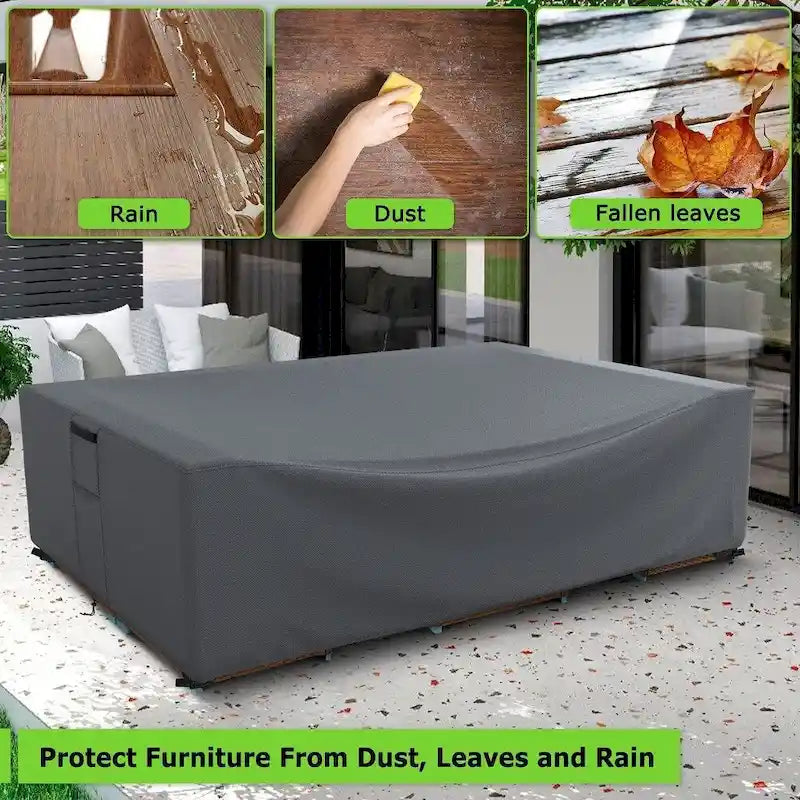 Housse imperméable pour mobilier de jardin - Protection renforcée - Plusieurs tailles - Résistante au vent