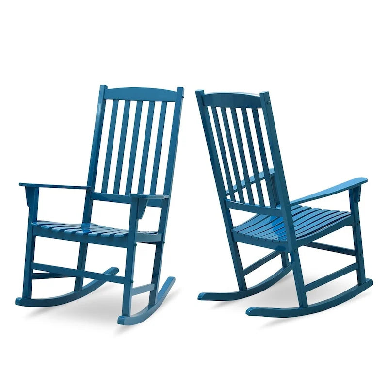Fauteuil à bascule d'extérieur en bois Cambridge Casual Monroe 2 pièces
