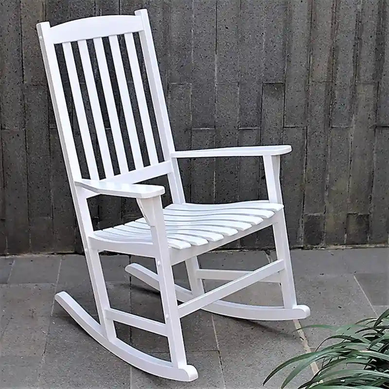 Fauteuil à bascule d'extérieur en bois Cambridge Casual Monroe 2 pièces