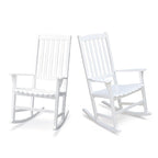 Fauteuil à bascule d'extérieur en bois Cambridge Casual Monroe 2 pièces