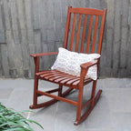 Fauteuil à bascule d'extérieur en bois Cambridge Casual Monroe 2 pièces