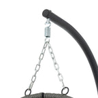 Fauteuil suspendu en osier avec support, fauteuil suspendu, chaise suspendue en osier pour patio