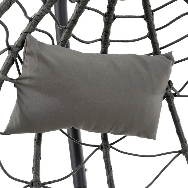 Fauteuil suspendu en osier avec support, fauteuil suspendu, chaise suspendue en osier pour patio