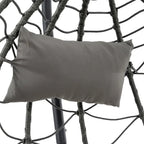 Fauteuil suspendu en osier avec support, fauteuil suspendu, chaise suspendue en osier pour patio