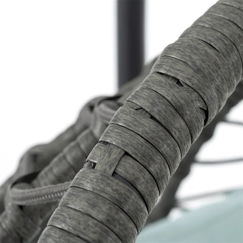 Fauteuil suspendu en osier avec support, fauteuil suspendu, chaise suspendue en osier pour patio