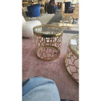 Table d'appoint en verre doré Maluma