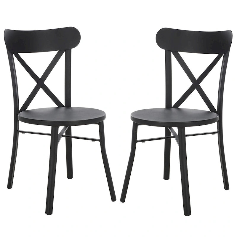 SAFAVIEH Outdoor Living Core, dossier croisé 45,7 cm [ENSEMBLE DE 2] - 43,2 cm L x 50,8 cm P x 83,8 cm H