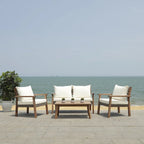 Ensemble de salon de jardin 4 pièces SAFAVIEH Reid - 53 cm (L) x 29 cm (P) x 33 cm (H)