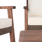 Ensemble de salon de jardin 4 pièces SAFAVIEH Reid - 53 cm (L) x 29 cm (P) x 33 cm (H)