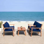 Ensemble de salon de jardin 4 pièces SAFAVIEH Reid - 53 cm (L) x 29 cm (P) x 33 cm (H)