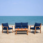 Ensemble de salon de jardin 4 pièces SAFAVIEH Reid - 53 cm (L) x 29 cm (P) x 33 cm (H)