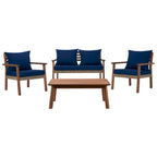 Ensemble de salon de jardin 4 pièces SAFAVIEH Reid - 53 cm (L) x 29 cm (P) x 33 cm (H)